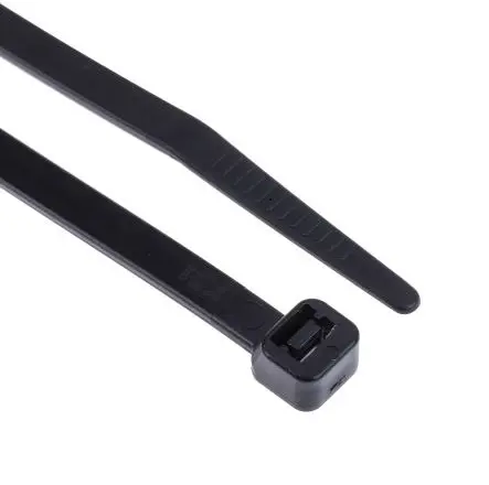 EVRON® 8" Black Cable Ties 200 x 3.6mm - 100 Pack